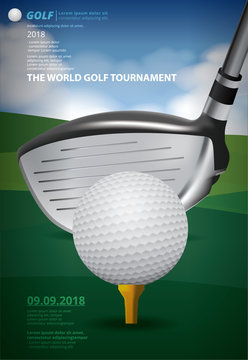 Poster Golf Championship Vector Illustration