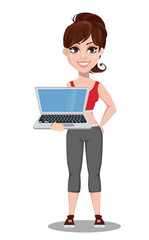 Beautiful woman in sport outfit.