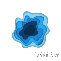 Abstract Layer Art with paper cut shapes. Vector design layout for business presentations, flyers, posters and invitations