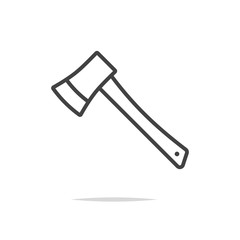 Axe line icon vector