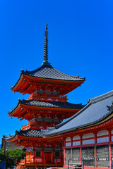 Fototapeta na wymiar Travel beautiful architecture of temples in Japan.