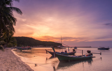Evening sea at Southern Thailand