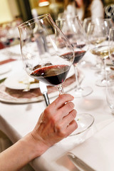wine tasting in the restaurant