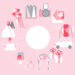 Wedding budget. Vector   illustration.