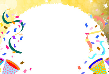 うさちゃんCelebration background with crackers 5誕生日