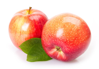 Fresh apples isolated on white