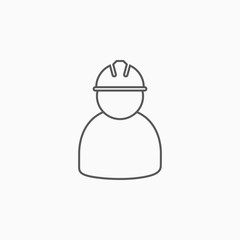 worker icon, employee vector