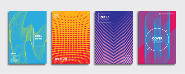 Vector cover designs. Future Poster template. Smartphone modern background set.