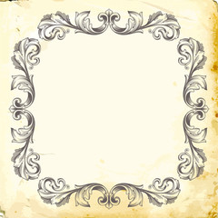 Vector baroque of vintage elements for design. 