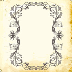 Vector baroque of vintage elements for design. 