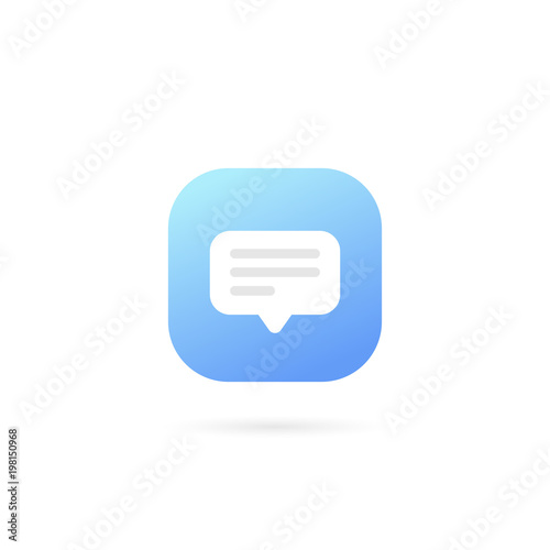 text message logo template design vector speech bubble symbol