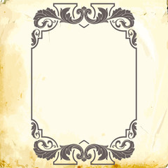 Vector baroque of vintage elements for design. 