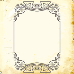 Vector baroque of vintage elements for design. 