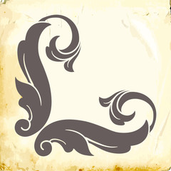 Vector baroque of vintage elements for design. 