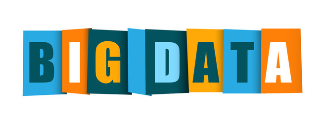 "BIG DATA" colourful vector letters icon