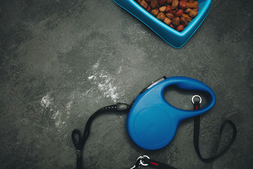 Dry pet food in bowl