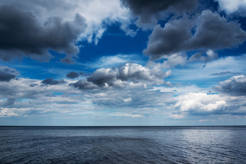 Clouds and Baltic sea.