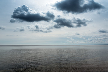 Clouds and Baltic sea.