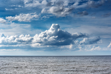 Clouds and Baltic sea.