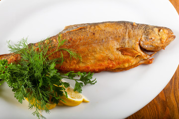 Roasted trout