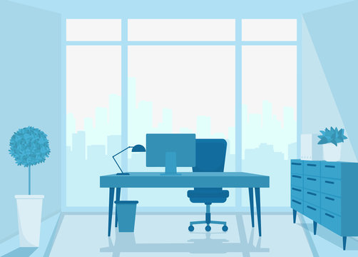 Office interior. Vector illustration.