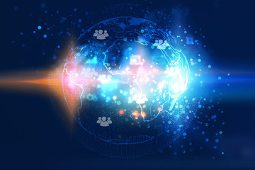 global network. social network concept.