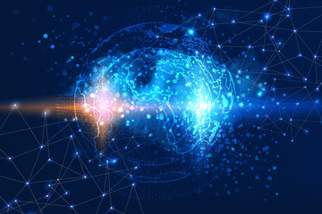 global network. social network concept.