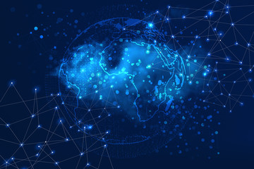 global network. social network concept.