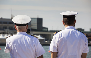 Italian sailors in uniform - obrazy, fototapety, plakaty