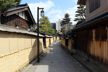 Fototapeta premium The Nagamachi area, known as samurai district of Kanazawa
