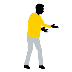 silhouette people dancing in colored clothes