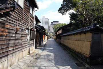 The Nagamachi area, known as samurai district of Kanazawa