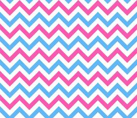 BLUE PINK ZIG ZAG SEAMLESS VECTOR PATTERN. HERRINGBONE TEXTURE. STRIPED PARALLEL LINES BACKGROUND