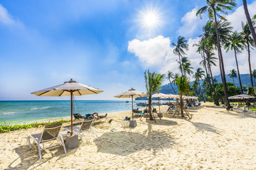 Fototapeta na wymiar Exotic beach Loh Samah Bay at Ko Phi Phi Lee island, Krabi Province, Andaman Sea, Thailand