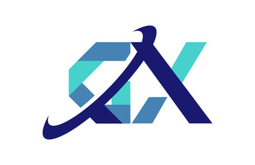 GX Ellipse Swoosh Ribbon Letter Logo