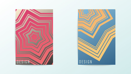 Covers vector design. Gradient pattern with outline geometric shapes. Flyers or posters concept.