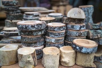 Naklejka premium wooden objects - wooden texture
