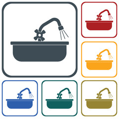 Plumbing work symbol icon