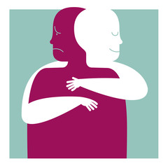 WHEN SOMEBODY IS SAD, A HUG IS THE BEST HELP. PSYCHOLOGICAL HELP.
Serie of metaphorical concepts.