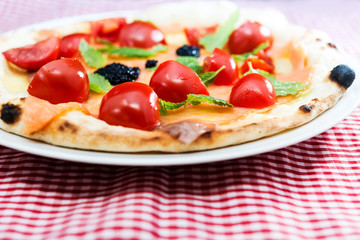 tasty pizza on a the table