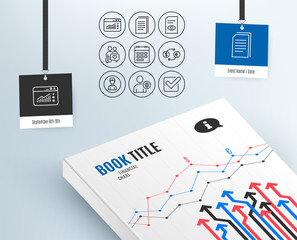 Set of Currency exchange, User idea and Web traffic icons. Calendar, View document and Copy files signs. Person, Dating chat and Checkbox symbols. Banking finance. Light bulb. Website window. Vector