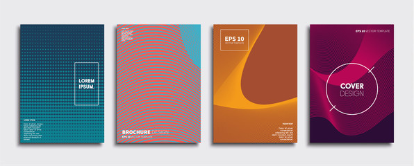 Vector cover designs. Future Poster template. Smartphone modern background set.