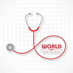 Vector illustration of World Health Day Greeting