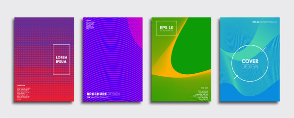 Vector cover designs. Future Poster template. Smartphone modern background set.