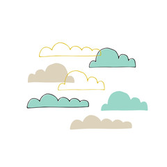 Vector set of clouds