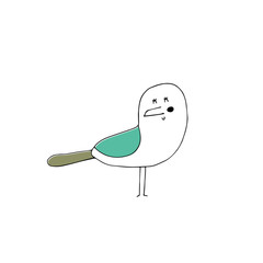 Vector hand drawn seagull