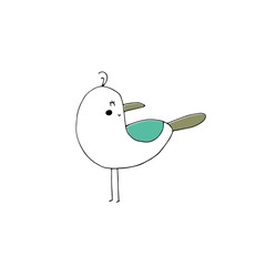 Vector hand drawn seagull