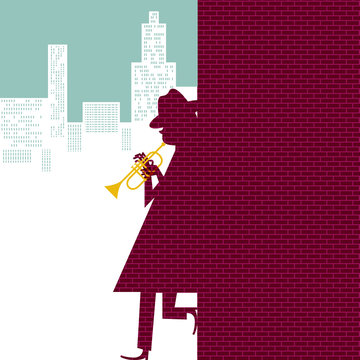 JAZZ INTEGRATED IN THE CITY.
Serie of funny illustrations with cool musicians and instruments.