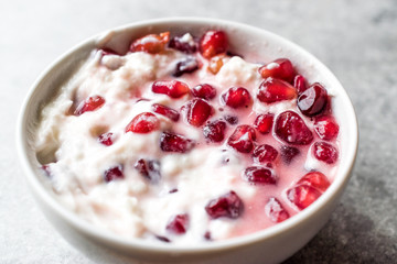 Homemade Yogurt with Pomegranate Seeds