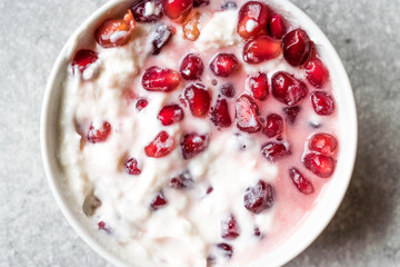 Homemade Yogurt with Pomegranate Seeds